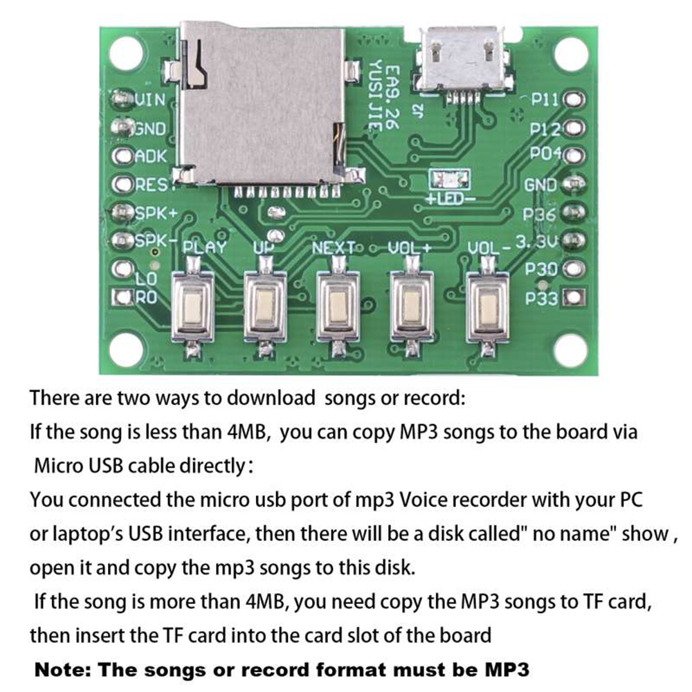 Audio Music Download Free Mp3 - MP3 Muziek Spraakweergave Geluidsopname Module Kit