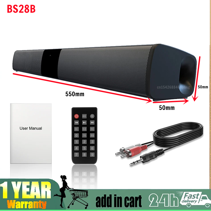 Audio Music Visualizer Free - 40W draadloze Bluetooth-soundbar stereoluidsprekers Home Theater