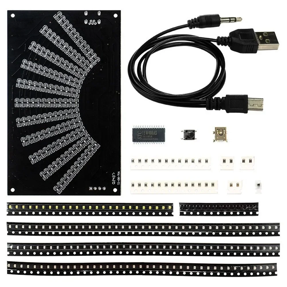 Audio Music Visualizer Free - DIY LED-muziekspectrum-displaykit met acryl omhulsel voor