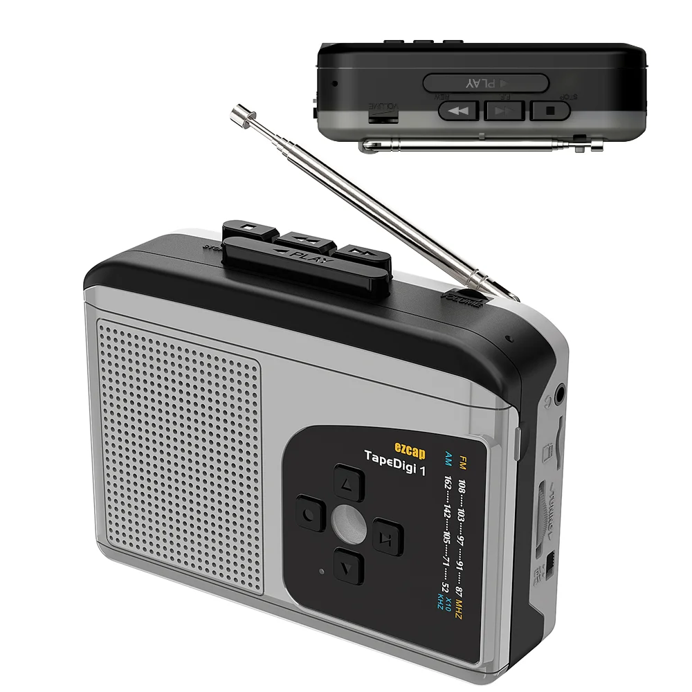 Audio Music Mp3 - Cassettespeler Draagbare AM FM-radio Cassetteband-naar-MP3-converter Geluidsrecorder