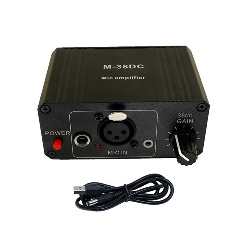 Xlr Microphone Condenser - ABJF-Protable microfoonvoorversterker XLR-uitgang microfoonvoorversterker 48V fantoomvoeding