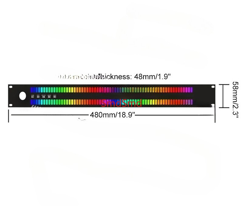 Audio Music Visualizer Free - 128-lichts LED-muziekspectrumdisplay LED64X2 ritmelicht VU-meter met
