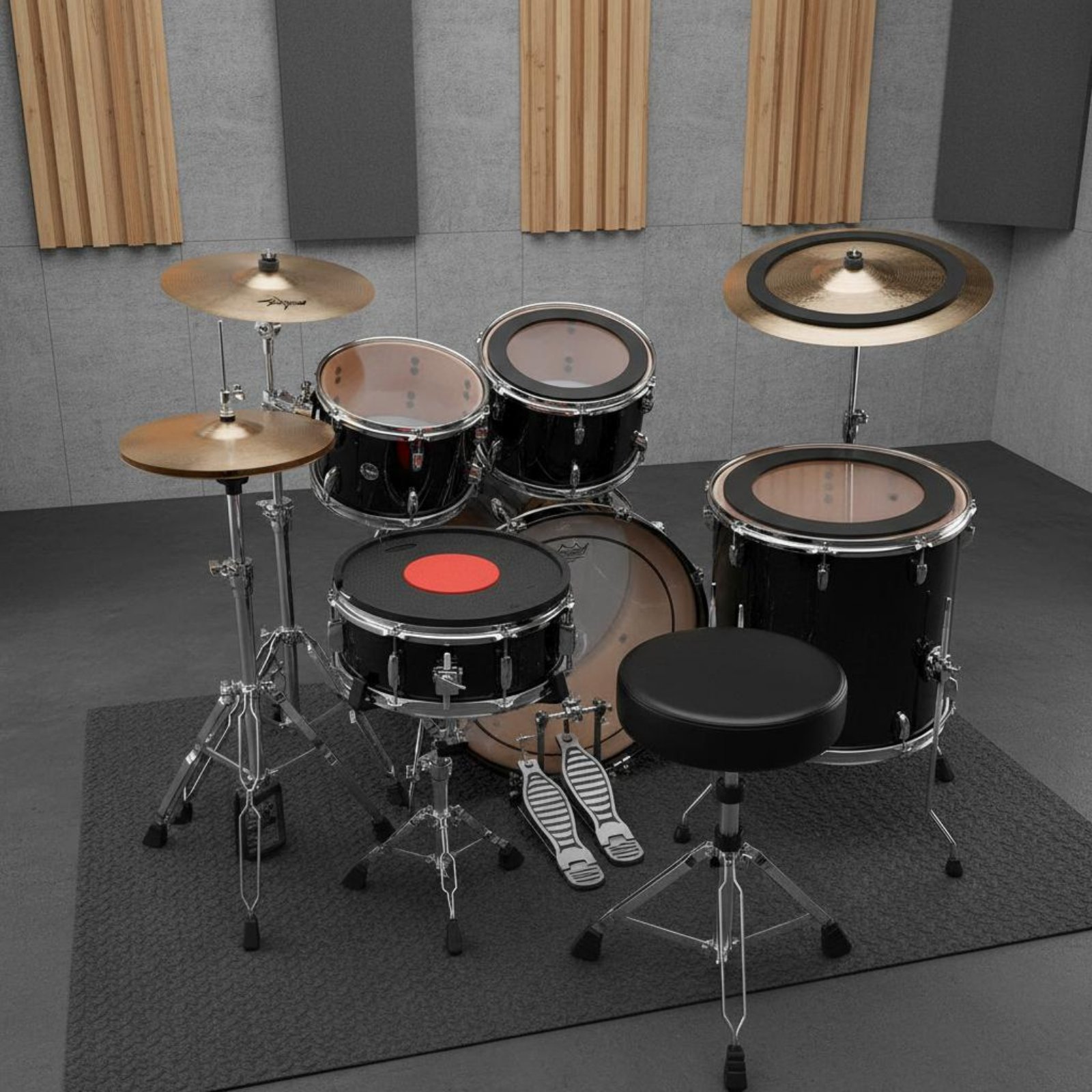 Rubberen trommel- en bekkendem - Drum Practice Pad recensie en prijs