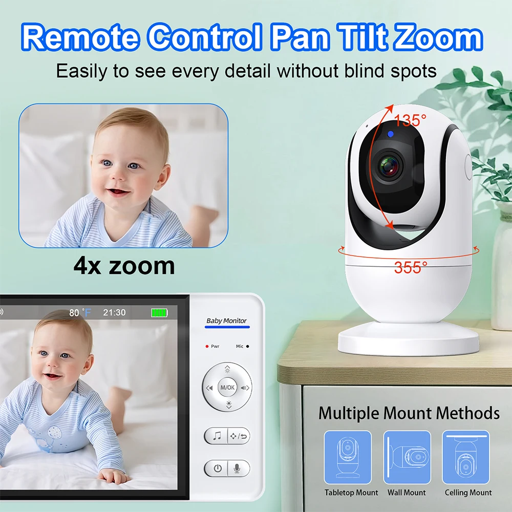 Geen WiFi 7 inch babyfoon 2-we - Audio Music For Video recensie en prijs