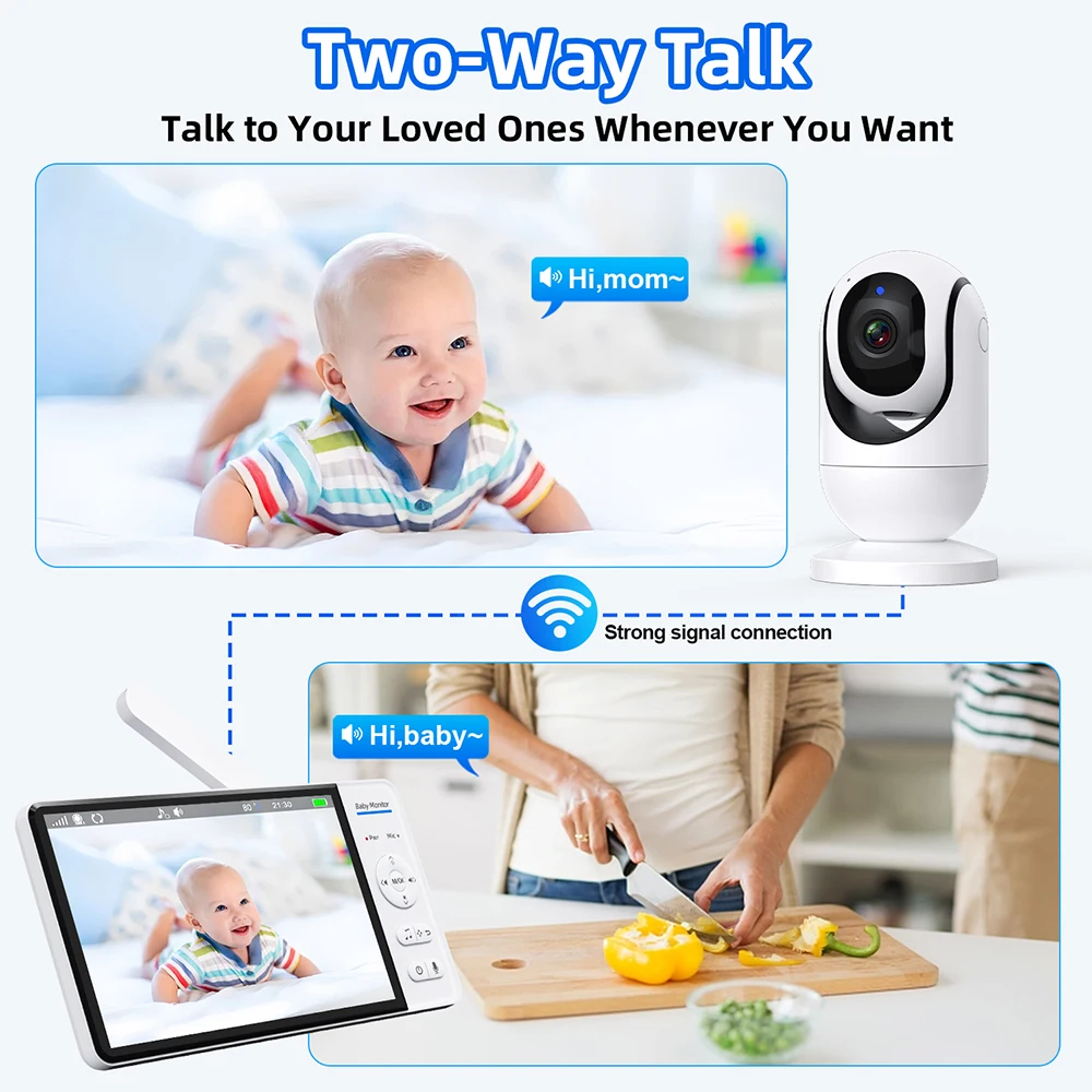 Geen WiFi 7 inch babyfoon 2-we - Audio Music For Video recensie en prijs