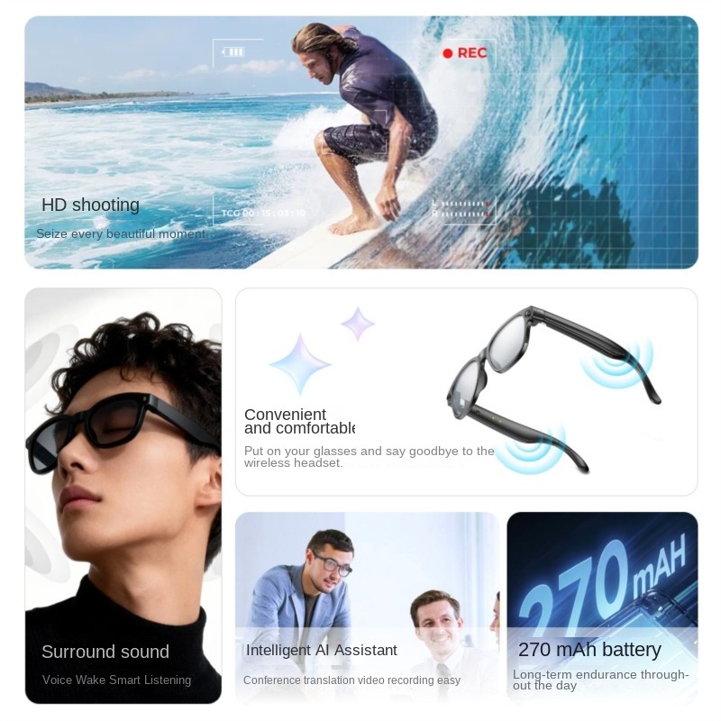 AI Smart Bril 800W Camera Meta - Audio Music For Video recensie en prijs