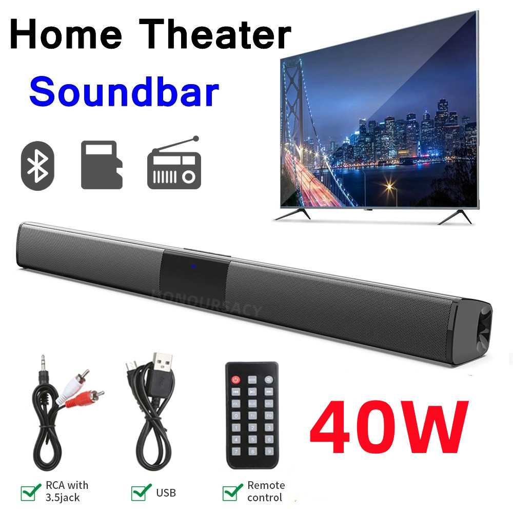 40W Soundbar TV Draagbare Blue - Audio Music Visualizer Free recensie en prijs