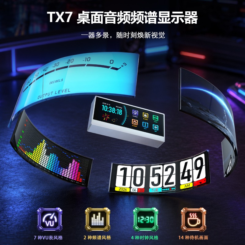 Douk Audio TX7 RGB Spectrum An - Audio Music Visualizer Free recensie en prijs