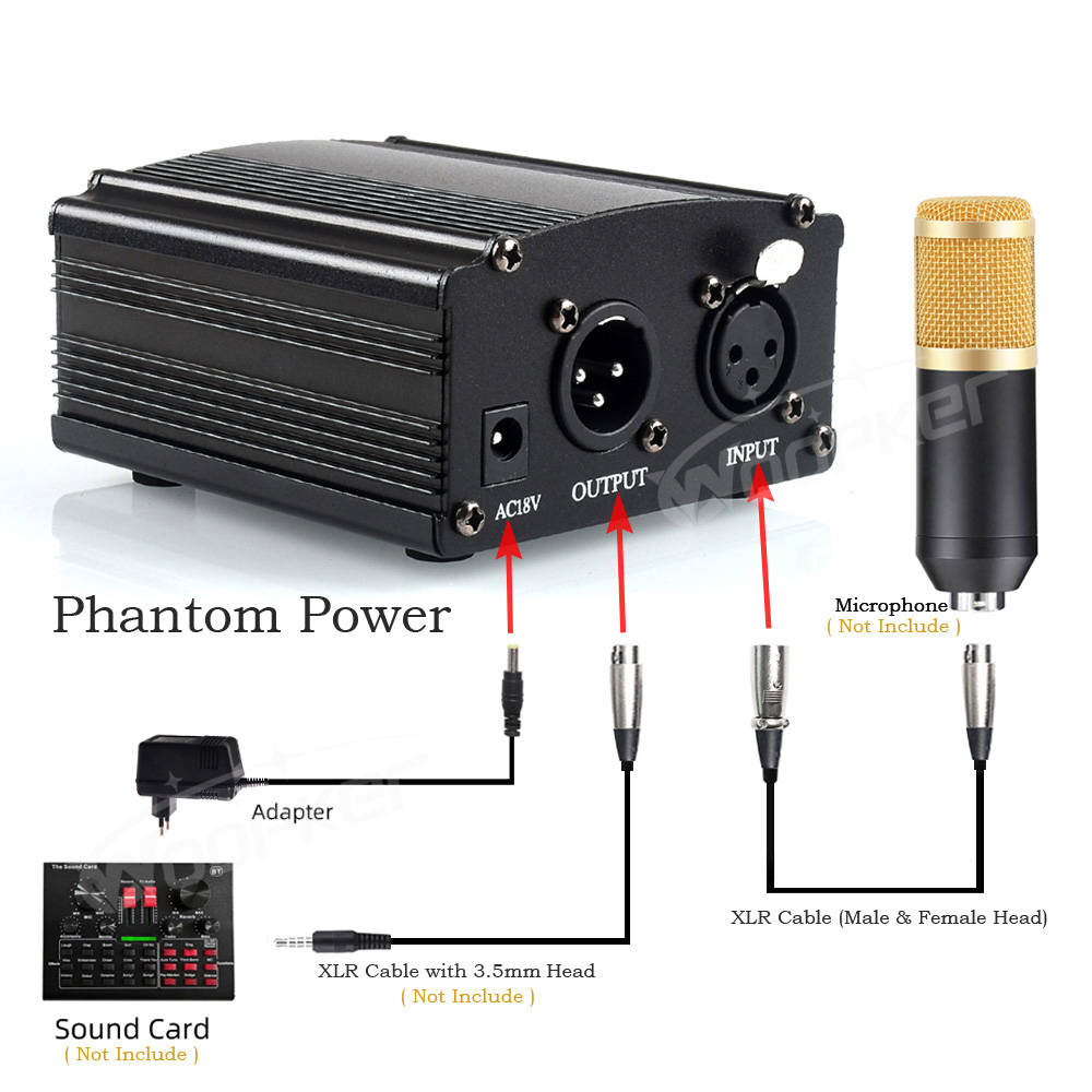 Woopker 48V Fantoomvoeding Met - Xlr Microphone Condenser recensie en prijs
