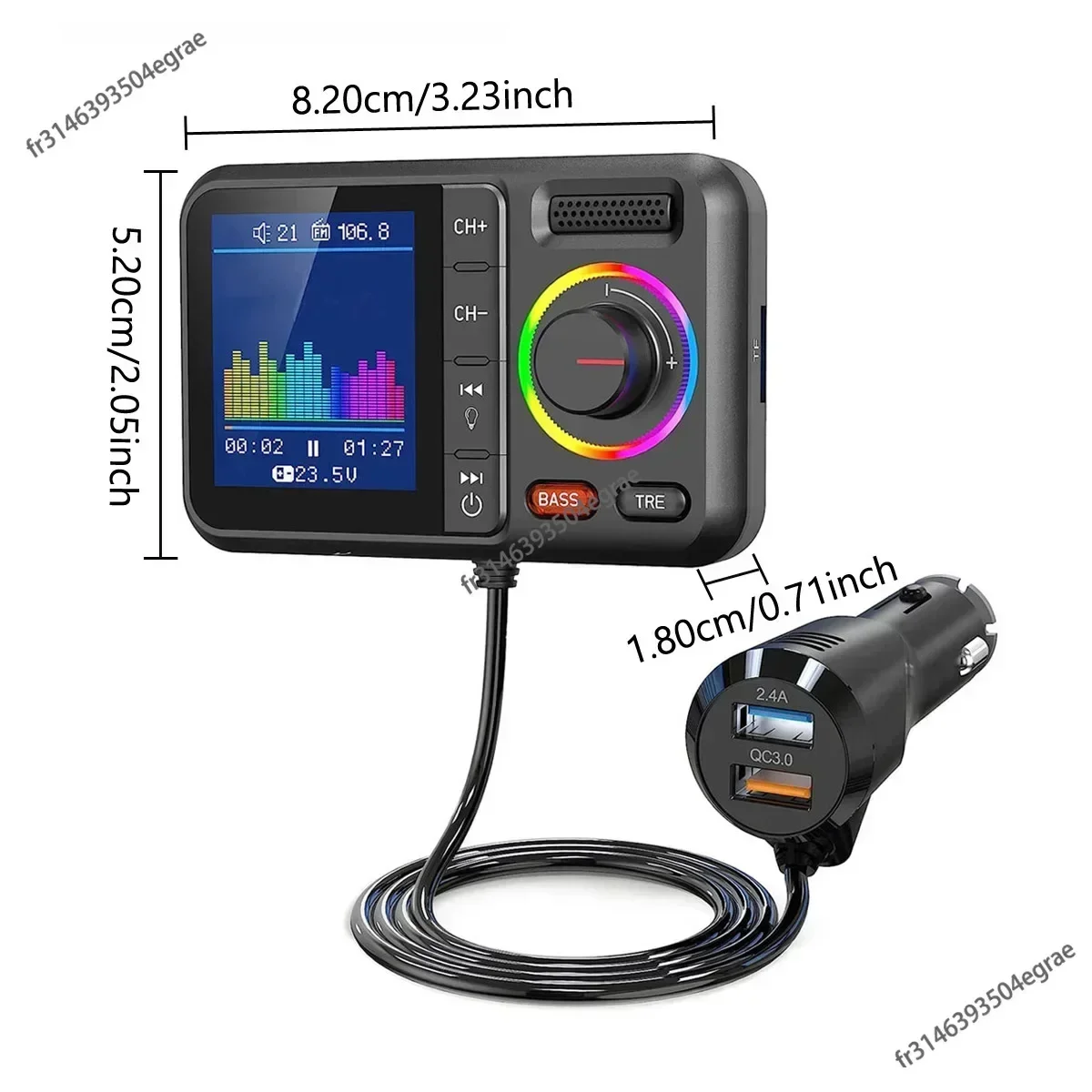 Draadloze FM-zender met groot  - Audio Music Mp3 recensie en prijs