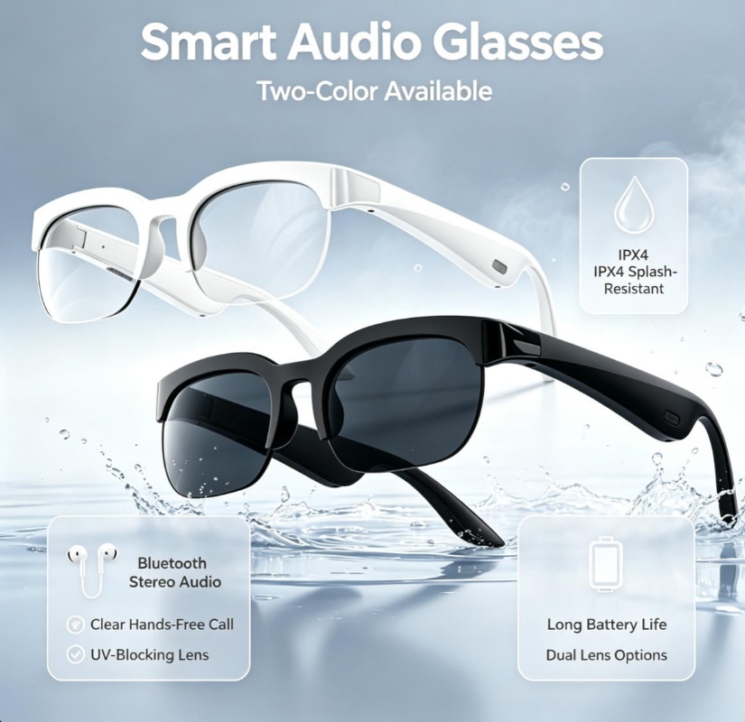 2 Kleuren Slimme Audio Bril Bl - Audio Music For Video recensie en prijs
